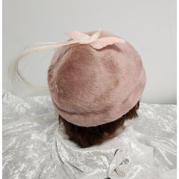 Vintage Solange de Fabry Hat Light Pink w/ Bird Detail Paris main image 6